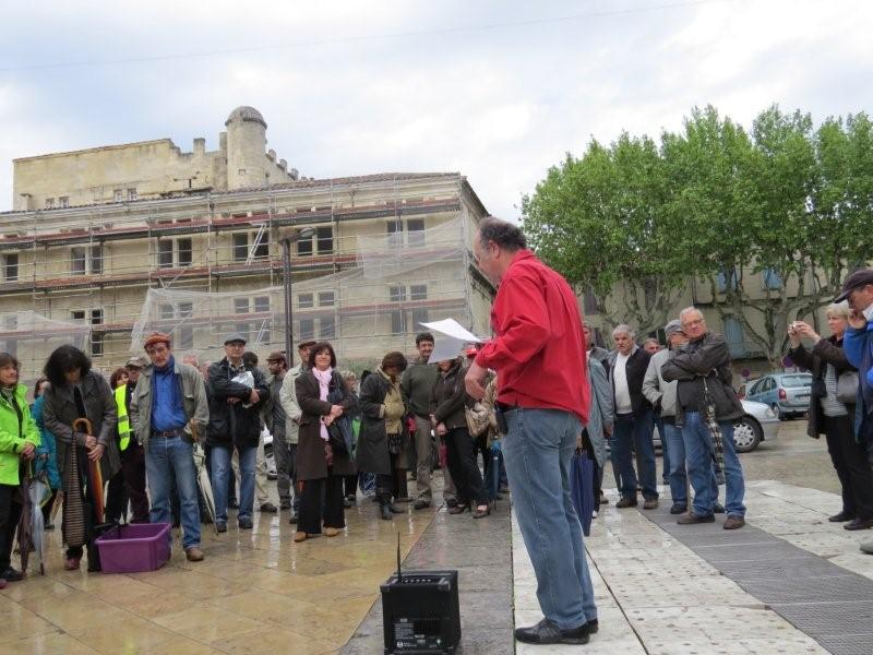 Discours du 1er mai, place de la mairie, Beaucaire